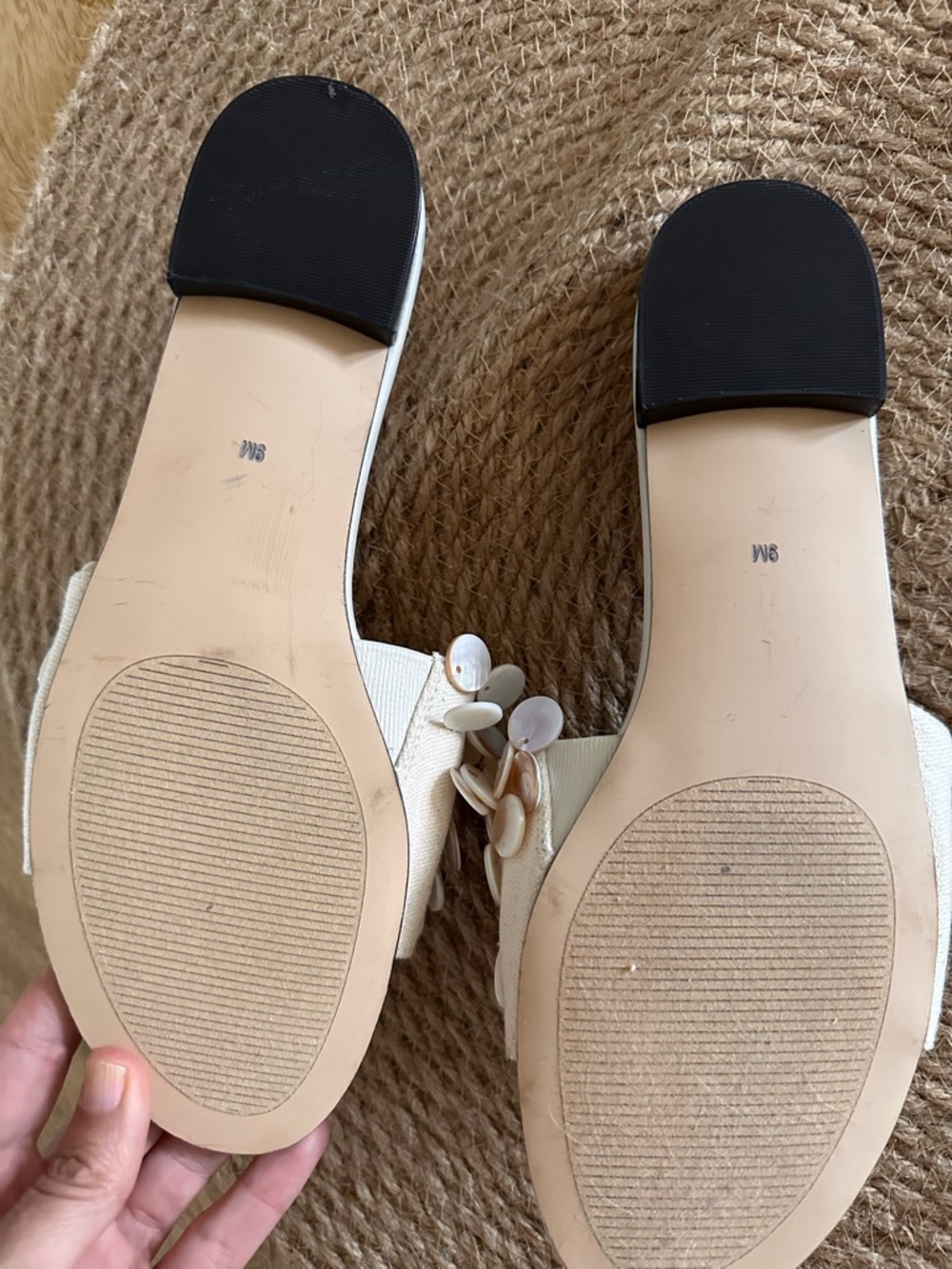 Talbots Mother-of-Pearl Disc Slide Sandals - Picture 5 of 6